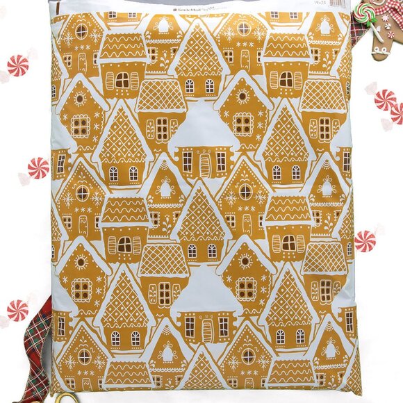 Christmas Gingerbread House Poly Mailers 19x24 Pack of 10 - Picture 5 of 6